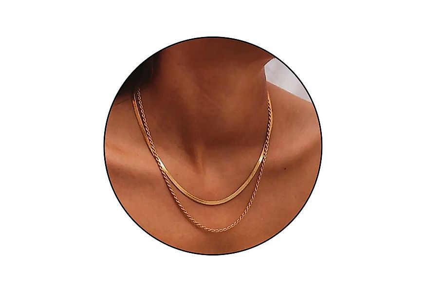 GOLDKLEIN Edelstahlkette Edelstahl vergoldet Schmuck doppelt gedreht, Damen günstig online kaufen