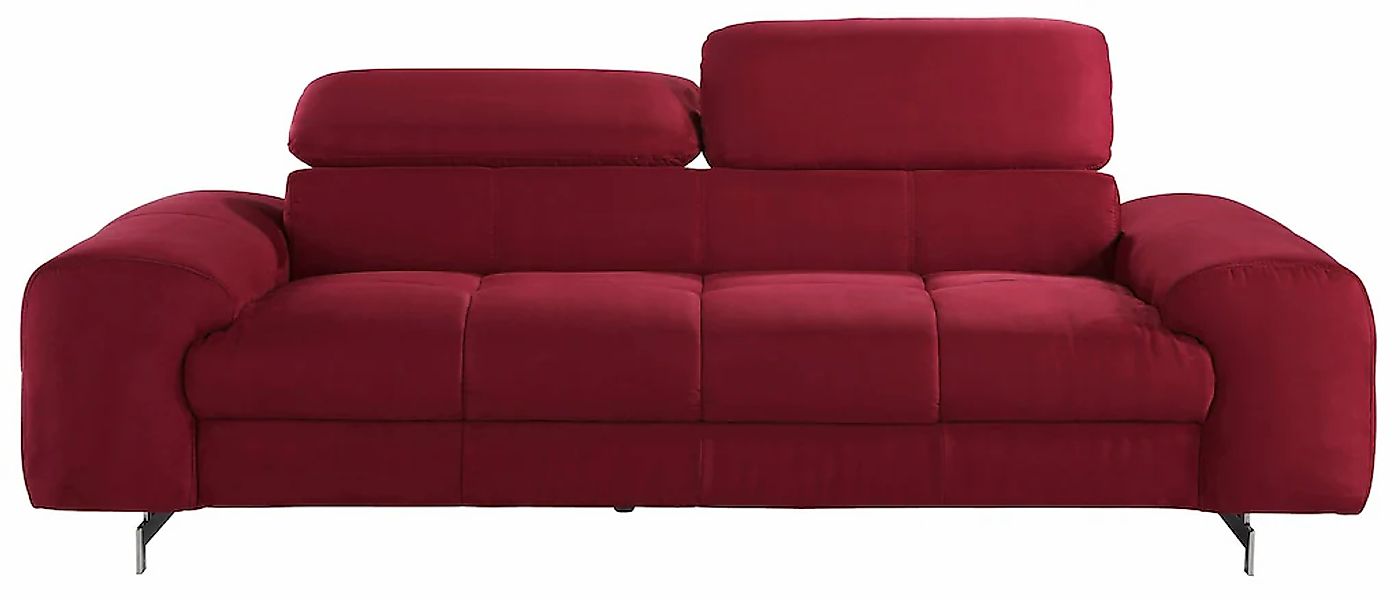 COTTA 3-Sitzer "Chef", Big-Sofa mit Kopfteilverstellung, edle Metallkufen günstig online kaufen