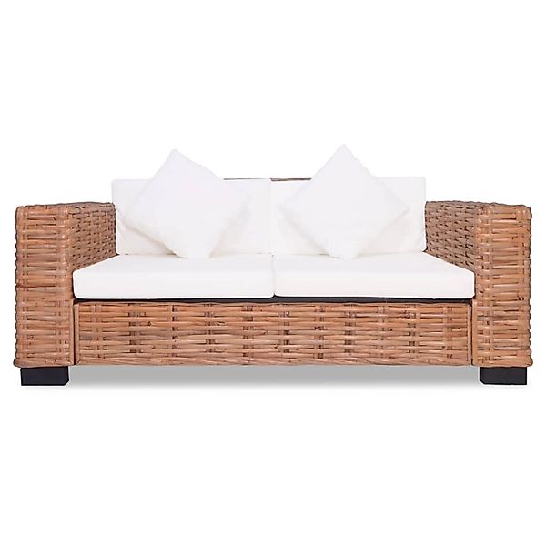 vidaXL 2-Sitzer-Sofa Natürliches Rattan günstig online kaufen
