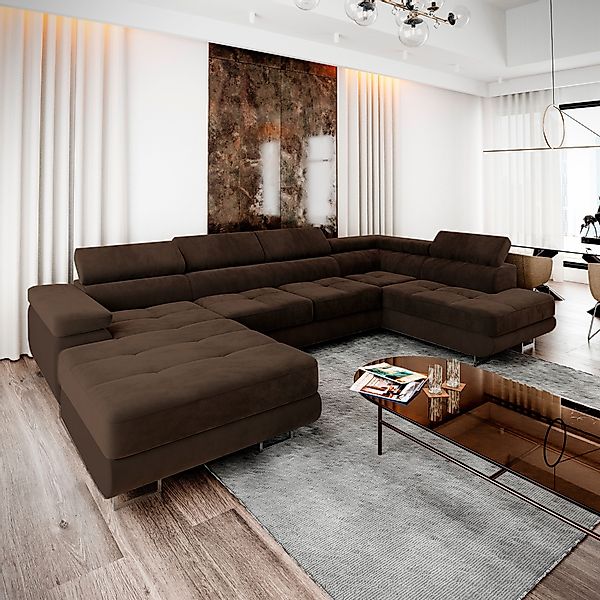 Masseno Ecksofa CASONE mit Schlaffunktion U-Form, günstig online kaufen