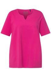 Ulla Popken T-Shirt T-Shirt A-Linie Tunika-Ausschnitt günstig online kaufen