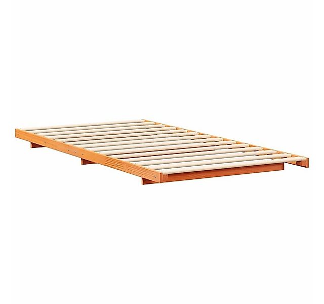 vidaXL Bett Bodenbettgestell Wachsbraun 80 x 210 cm Massivholz Kiefer (1-tl günstig online kaufen