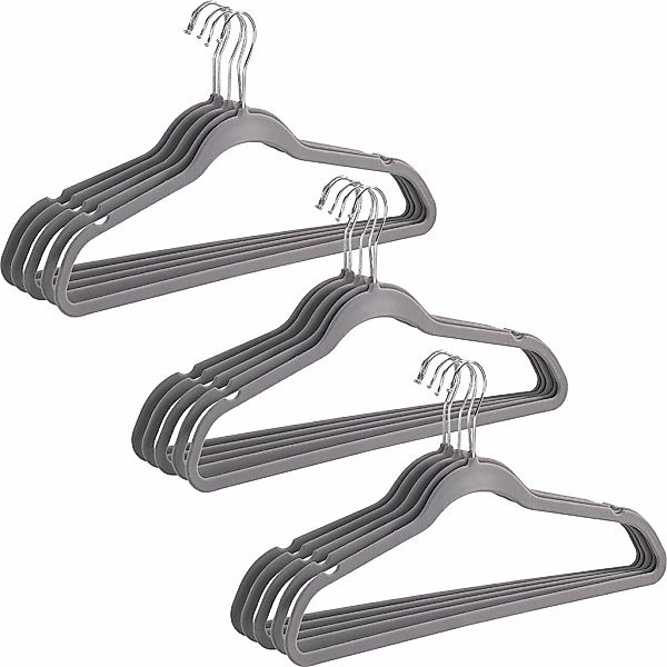 WENKO Kleiderbügel Kunststoff, beflockt, 45 cm günstig online kaufen