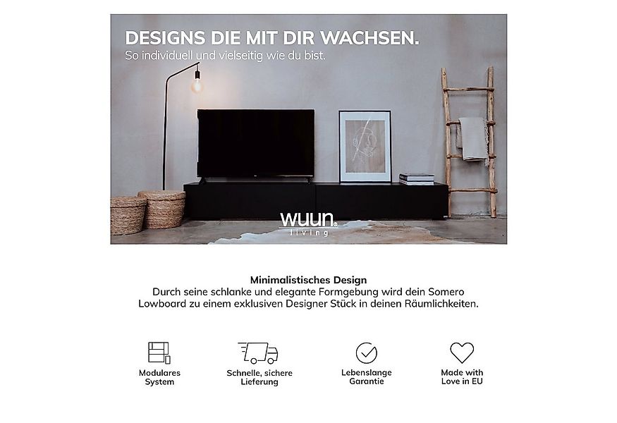Wuun TV-Board Wuun® Somero Lowboard Tv-Board Wohnwand hängend günstig online kaufen