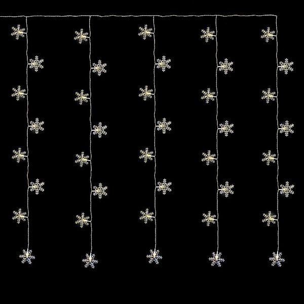 Spetebo Lichtervorhang LED Schneeflocken Lichtervorhang mit günstig online kaufen