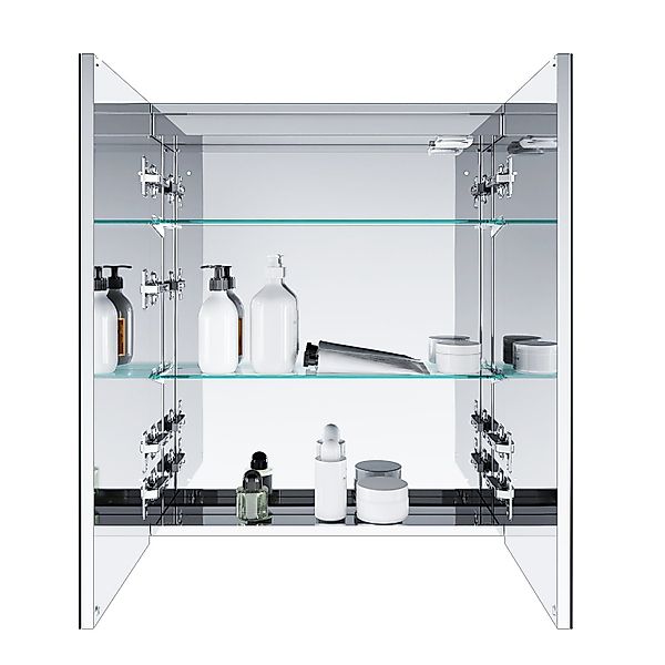 SONNI Badezimmerspiegelschrank Spiegelschrank 60x70x13cm Edelstahl mit günstig online kaufen