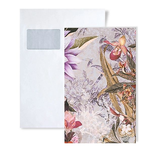 PROFHOME 1 MUSTERSTÜCK S-381773-GU DIN A4 MUSTER der Floralen Tapete günstig online kaufen