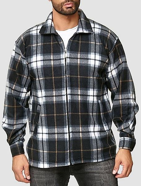 Egomaxx Blouson Fleece Holzfäller Karierte Arbeitsjacke FLEECEGO günstig online kaufen