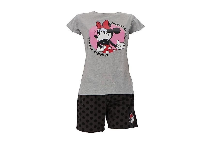 Disney Minnie Mouse Pyjama Shortama für Damen Bequemer Schlafanzug günstig online kaufen