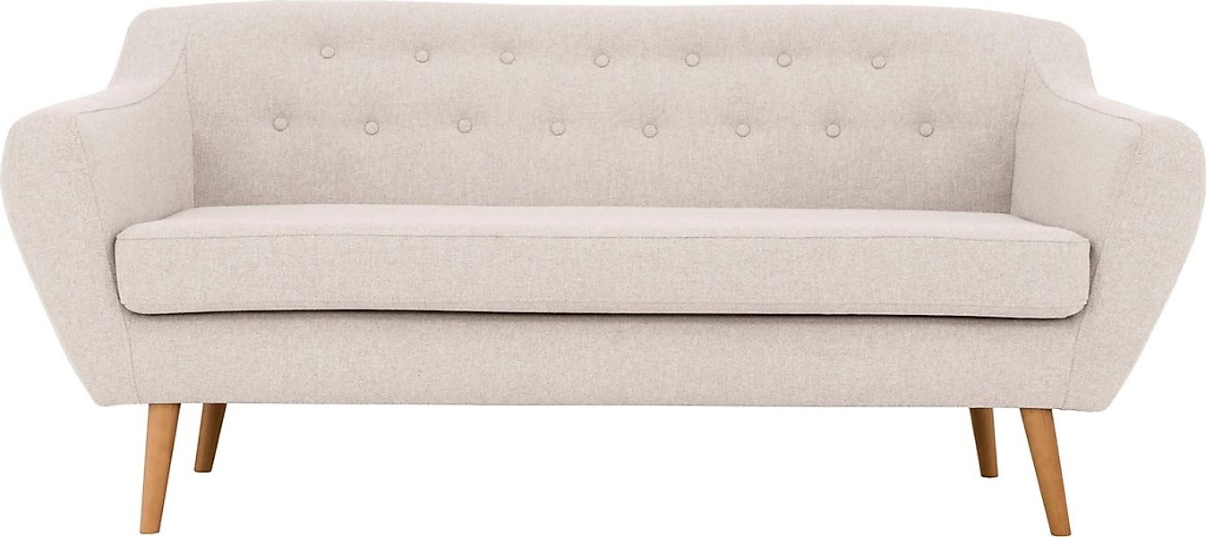 Home affaire 3-Sitzer "Renne" mit Heftung im Rücken im skandinavischem Stil günstig online kaufen