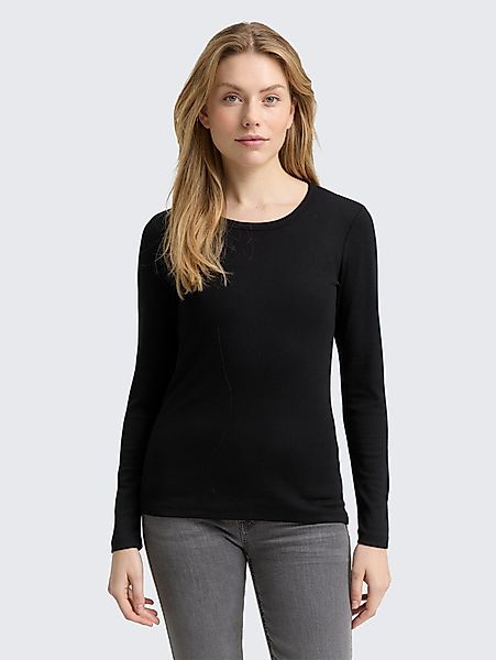 TOM TAILOR Langarmshirt T-Shirt Basic Slim günstig online kaufen
