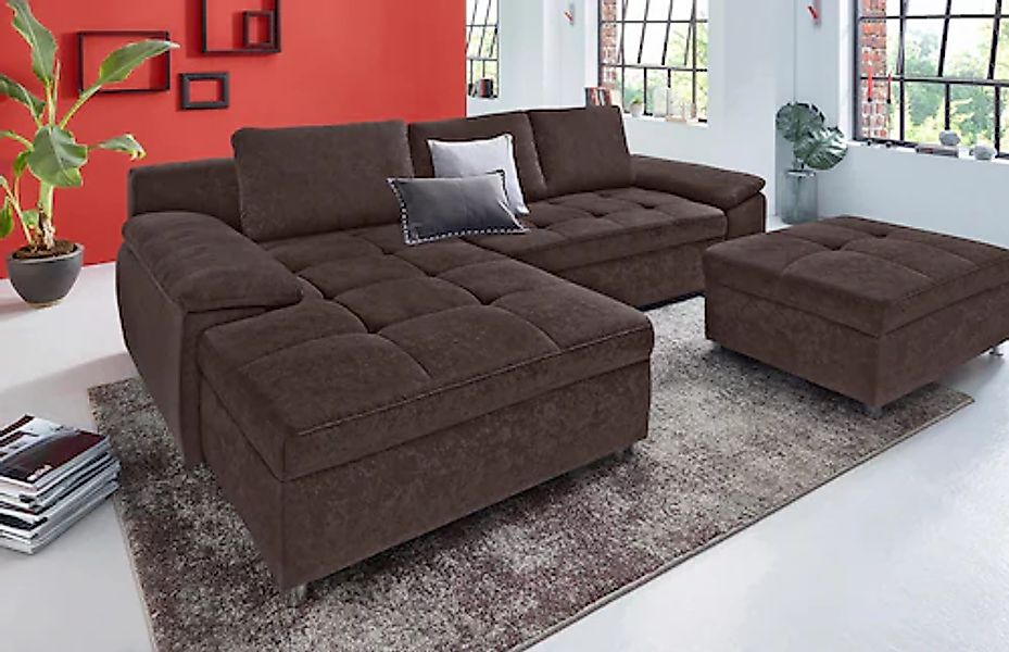 sit&more Ecksofa »Labene L-Form« wahlweise mit Bettfunktion und Bettkasten, günstig online kaufen