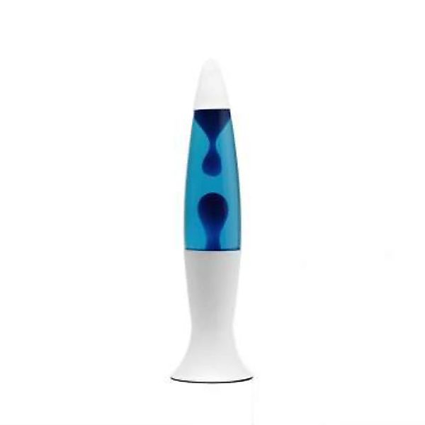 Dekorative Lavalampe Blau Weiß 40cm G9 Retro ROXY günstig online kaufen
