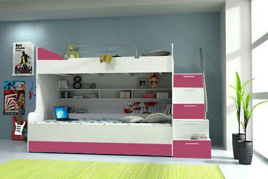 Xlmoebel Bett DOPPELSTOCKBETT "HOCHGLANZ" KINDER ETAGENBETT SOFORT (1-tlg., günstig online kaufen