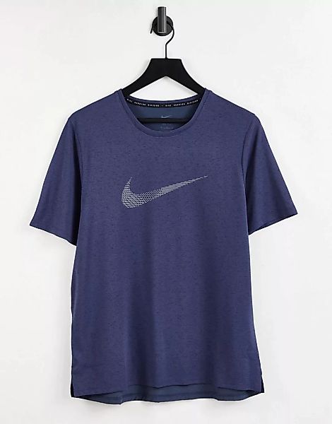 Nike Running – Run Division Miler – T-Shirt in Blau mit Swoosh-Logo günstig online kaufen