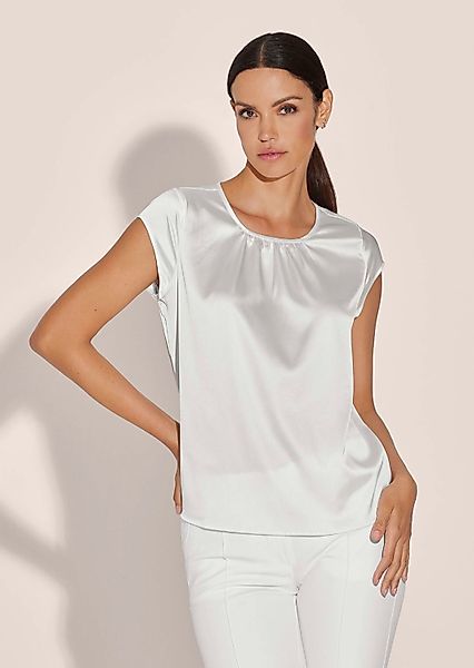 MADELEINE Shirtbluse Kurzes Satin-Shirt in trendstarker günstig online kaufen