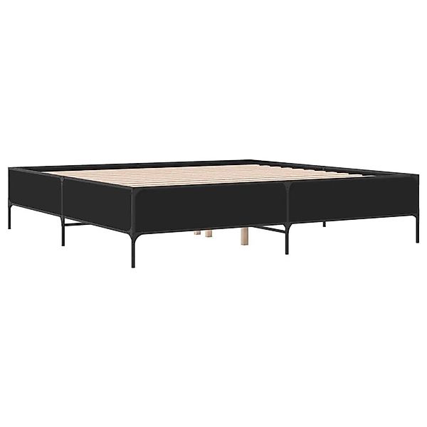 vidaXL Bettgestell Schwarz 180x200 cm Holzwerkstoff und Metall 3279782 günstig online kaufen