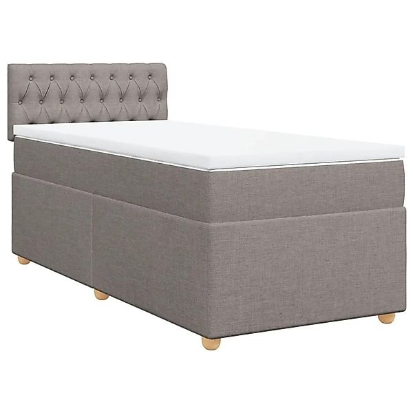 vidaXL Boxspringbett mit Matratze Taupe 90x190 cm Stoff 3288846 günstig online kaufen