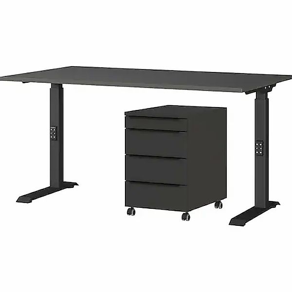 GERMANIA Büromöbel-Set "Mailand", 2-teiliges Set: Schreibtisch + Rollcontai günstig online kaufen