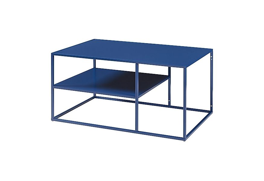 en.casa Couchtisch, »Solund« Beistelltisch Stahl 45x90x60 cm Dunkelblau günstig online kaufen