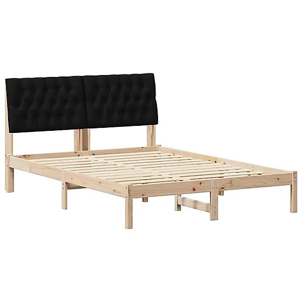 vidaXL Bettgestell mit Gepolstertem Kopfteil Braun 150 x 200 cm 3394395 günstig online kaufen