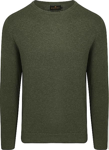 Steppin' Out Pullover Merinowolle Olivgrün - Größe L günstig online kaufen