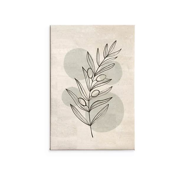 Kunstdruck Wanddekoration Wandbilder Aus Kork "Delicate Botanicals - Olive" günstig online kaufen