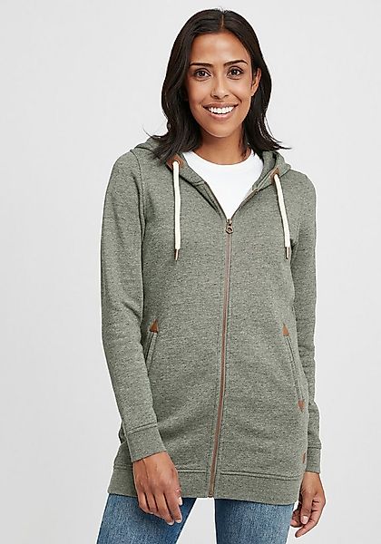 OXMO Kapuzensweatjacke OXVicky Sweatshirtjacke lang geschnitten günstig online kaufen