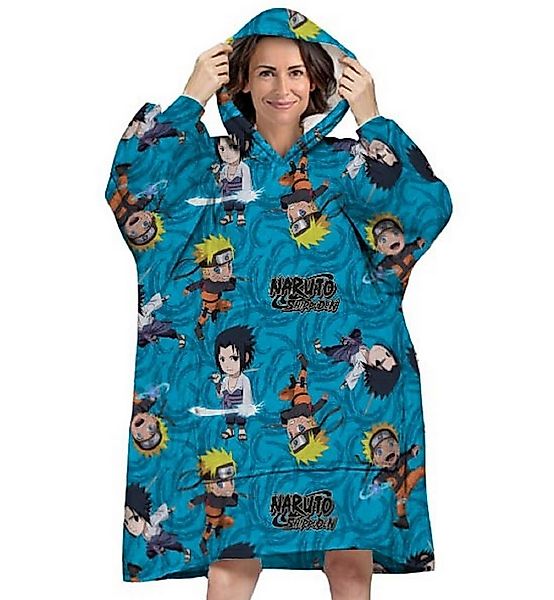 Naruto Poncho - Bequemer Überwurf mit Kapuze für Erwachsene in Einheitsgröß günstig online kaufen