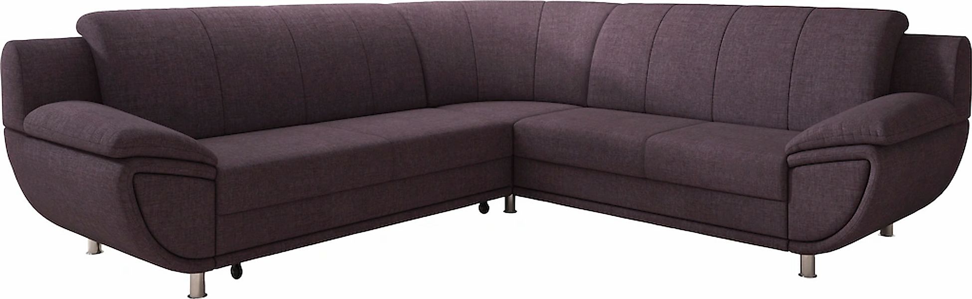 TRENDMANUFAKTUR Ecksofa "Rondo II, zeitlos & elegant, bequeme Armlehnen, L- günstig online kaufen