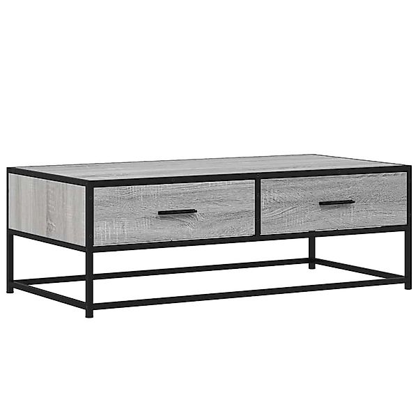 vidaXL Couchtisch Grau Sonoma 100x50x35 cm Holzwerkstoff und Metall 848782 günstig online kaufen