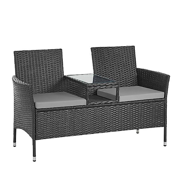SVITA Gartenbank CHICAGO, 2-Sitzer, Rattanbank, Polyrattan, günstig online kaufen