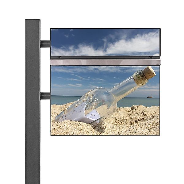 Banjado Standbriefkasten Anthrazit 45x120x16.5cm Groß Inkl. Montagematerial günstig online kaufen