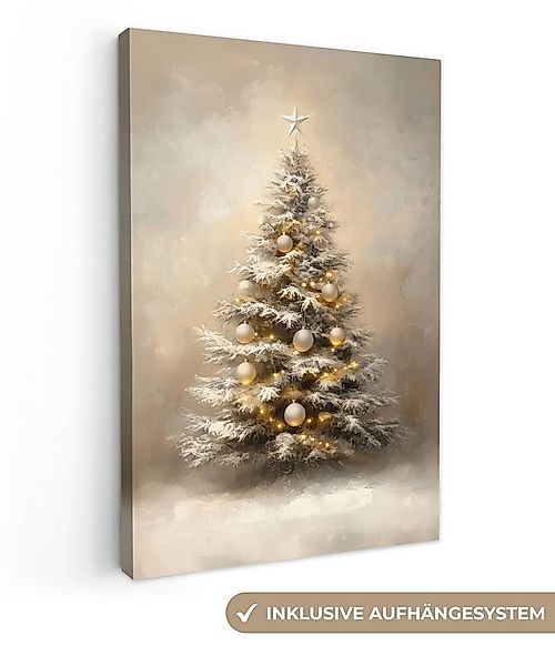 OneMillionCanvasses® Leinwandbild Weihnachten - Weihnachtsbaum - Schnee - K günstig online kaufen