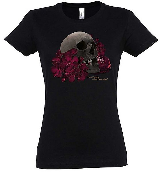 Urban Backwoods Print-Shirt Flower Skull Damen T-Shirt Blumen Fleurs Schäde günstig online kaufen