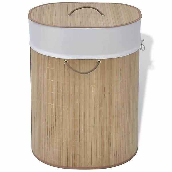 Bambus-wäschekorb Oval Natur günstig online kaufen