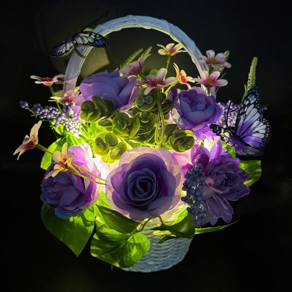 Kunstblumenstrauß - Deko Korb mit künstlichen günstig online kaufen