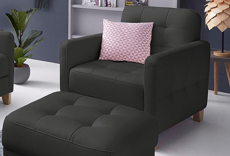 exxpo - sofa fashion Sessel "Elio, Loungesessel, aufwendige Detailverarbeit günstig online kaufen