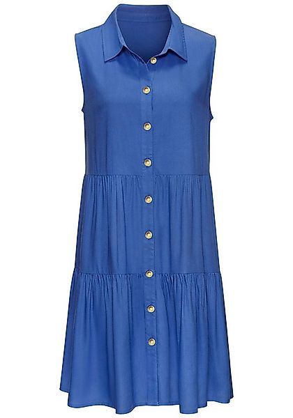 Vivance Sommerkleid Ohne Taschen aus gewebter Viskose, Blusenkleid mit Knop günstig online kaufen
