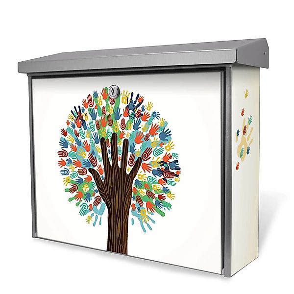 Banjado Briefkasten Edelstahl 38.5x31.5x12cm Ohne Zeitungsfach Inkl. Montag günstig online kaufen