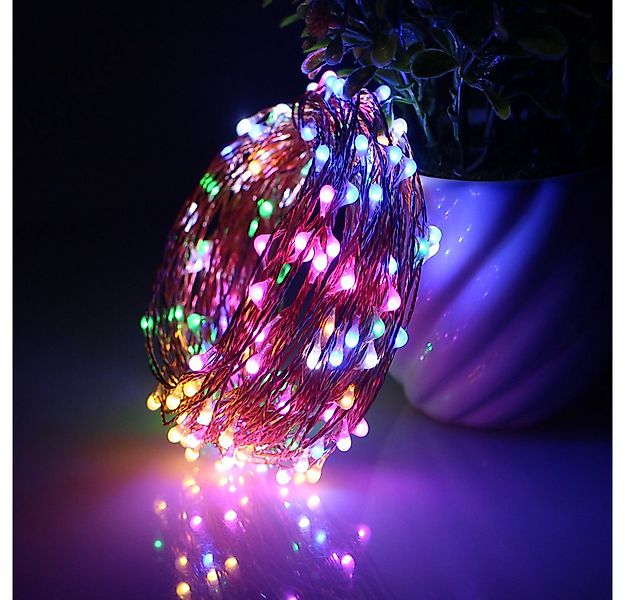 Qualra LED-Lichterkette 50/100/200LEDs Kupferdraht Lichterkette USB Innen D günstig online kaufen