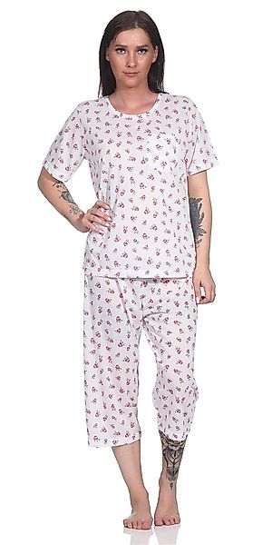 EloModa Pyjama Damen Pyjama 3/4 Hose günstig online kaufen