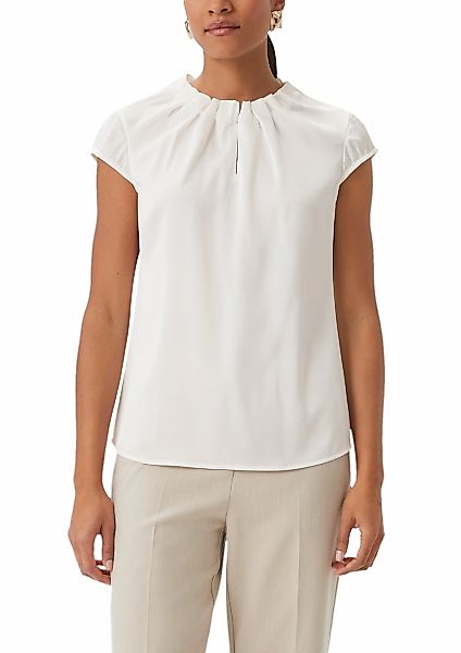 Comma Satinbluse, mit Raffung am Hals günstig online kaufen