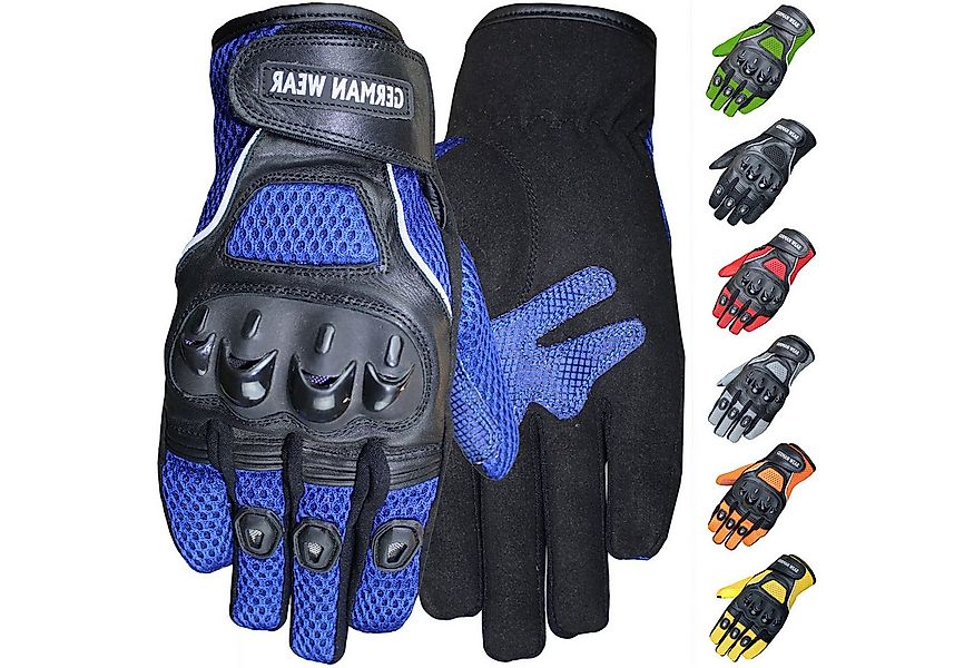 German Wear Motorradhandschuhe GW400G-M9 Motocross Biker Handschuhe Leder- günstig online kaufen