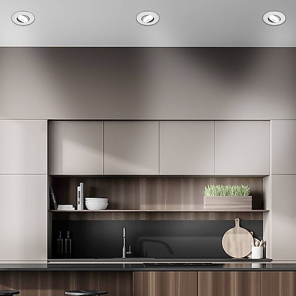 LED-Einbauleuchte Kulana A, chrom matt, 4000K, 3er-Set günstig online kaufen