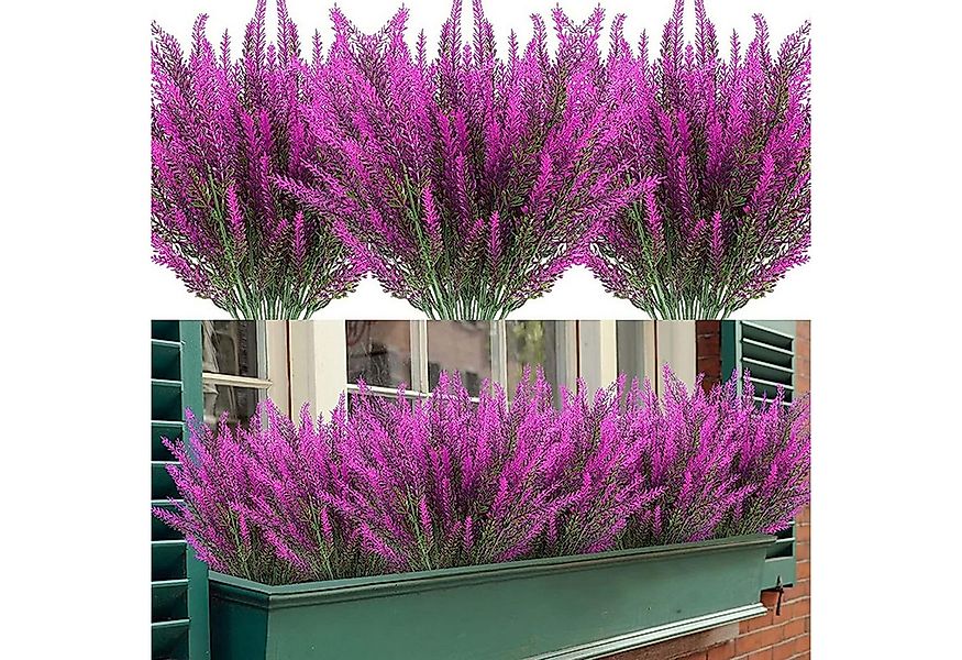 Kunstblumenstrauß 4/6/12 Sträuße Kunstlavendelblumen, Kunstlavendelstrauß, günstig online kaufen