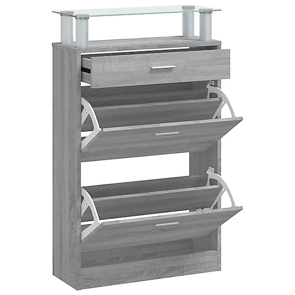 vidaXL Schuhschrank Grau Sonoma 63x24x104 cm Holzwerkstoff 342568 günstig online kaufen