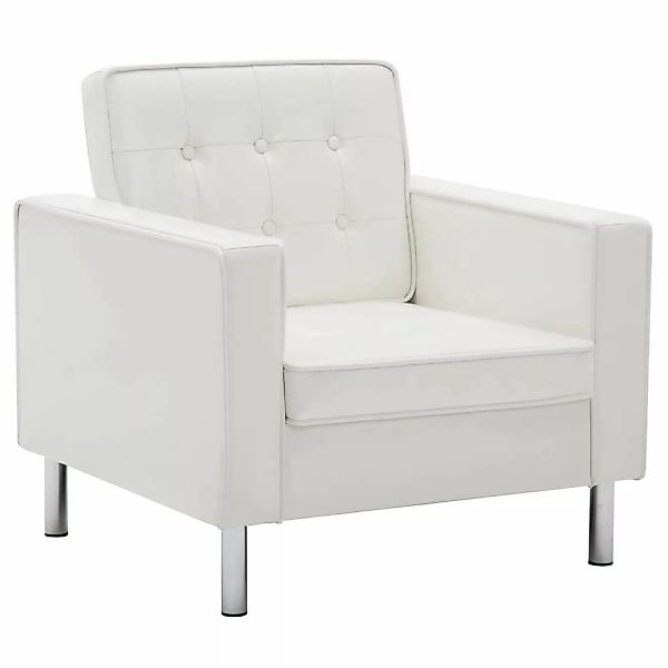 vidaXL Sessel Weiß Kunstleder Modell 3 günstig online kaufen
