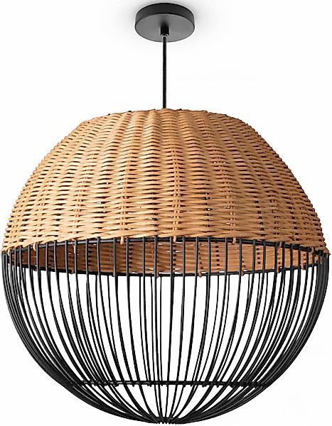 Paco Home Pendelleuchte »PURO«, Leuchtmittel E27   ohne Leuchtmittel, Ratta günstig online kaufen