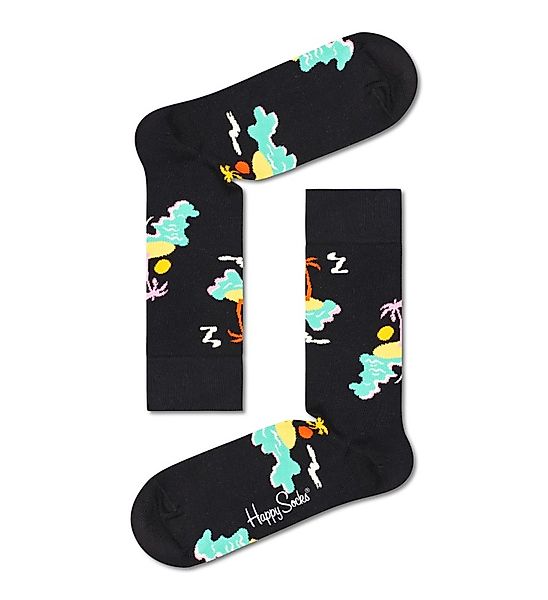 Happy Socks Socken "Island In The Sun" Schwarz günstig online kaufen